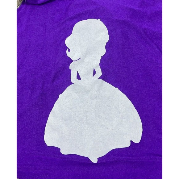 Dollys Bow Sofia Princess Women’s Tank Top Size Medium, Purple With Pink Bow! - Picture 6 of 6